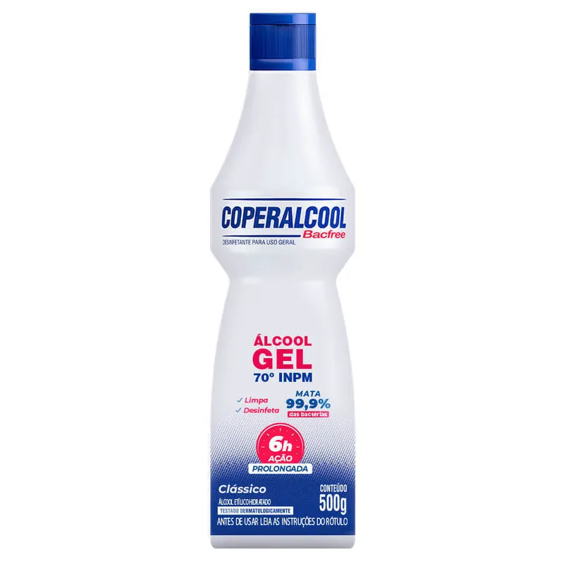 Álcool em Gel Coperalcool Bacfree 70°INPM Tradicional 500g