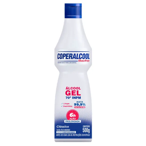 Álcool em Gel Coperalcool Bacfree 70°INPM Tradicional 500g