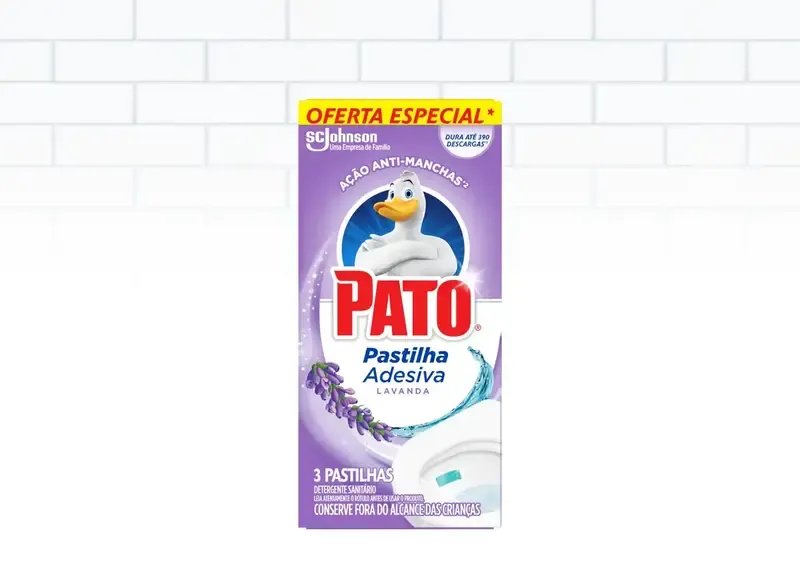 Pato Pastilha Adesiva Lavanda 3 Unidades