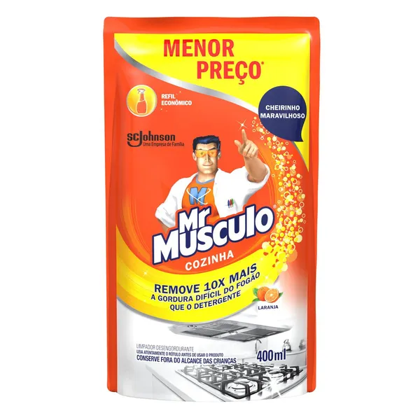 Mr. Músculo Cozinha Desengordurante Laranja Refil 400ml
