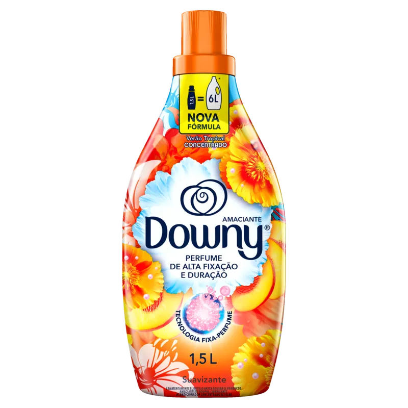 Amaciante de Roupas Concentrado Downy Verão Tropical 1,5L