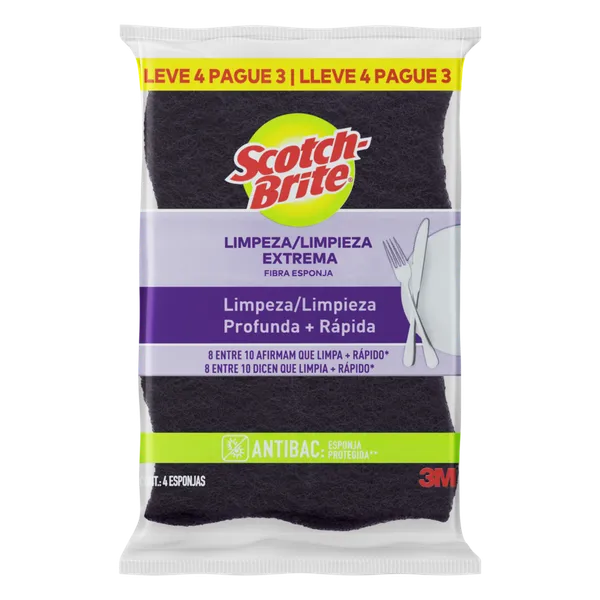 Esponja de Limpeza Extrema Scotch-Brite 4 Unidades