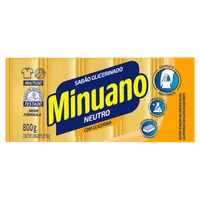 Sabão em Barra Glicerinado Neutro Minuano 900g (5 Unidades)