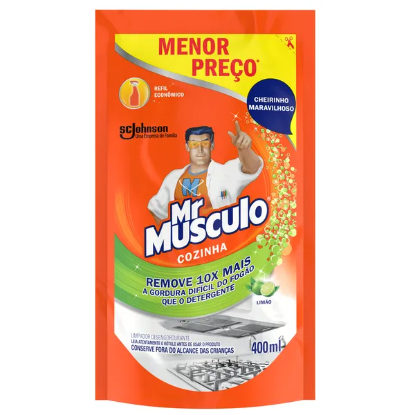Mr. Músculo Cozinha Desengordurante Limão Refil 400ml