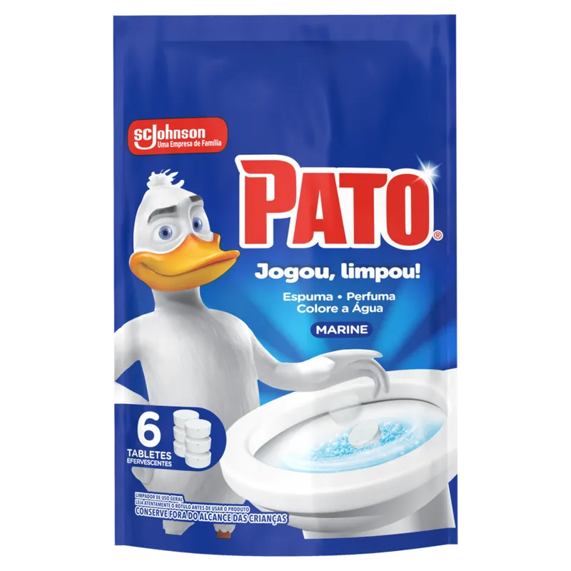 Pato Limpador Sanitário Tablete Efervescente Marine 6 Unidades