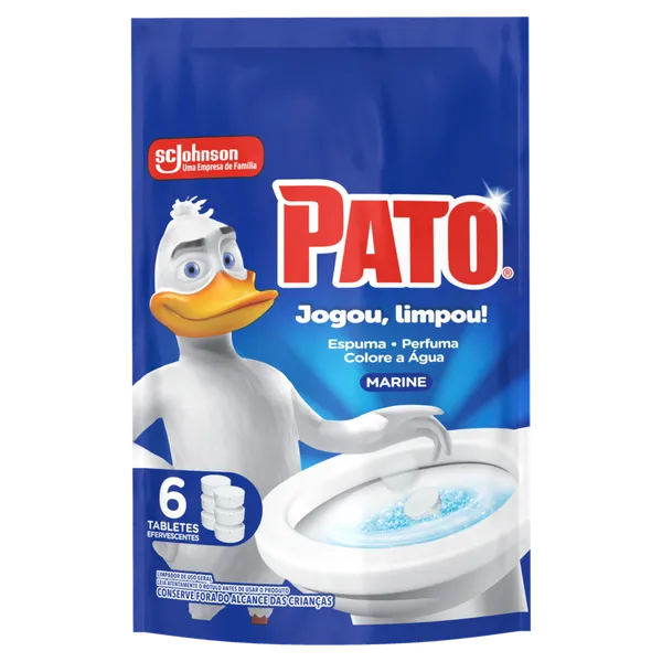 Pato Limpador Sanitário Tablete Efervescente Marine 6 Unidades