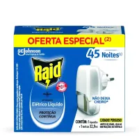 Aparelho + Refil Raid Elétrico Líquido 45 Noites 32,9ml