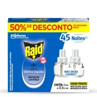 Refil Raid Elétrico Líquido 45 Noites 2 Unidades de 32,9ml