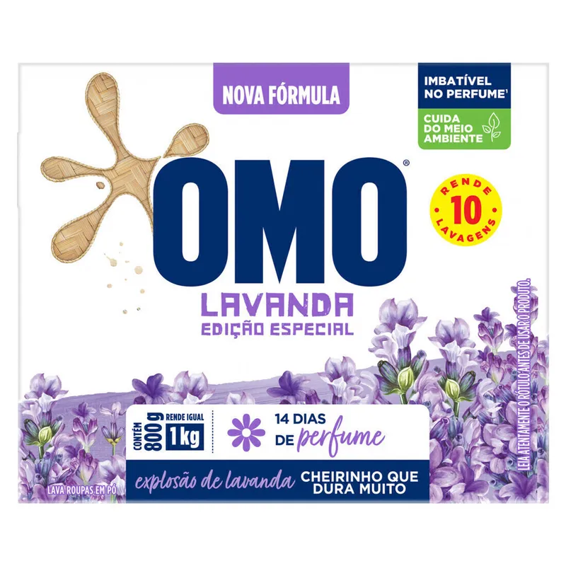 Lava-Roupas em Pó Omo Lavanda 800g