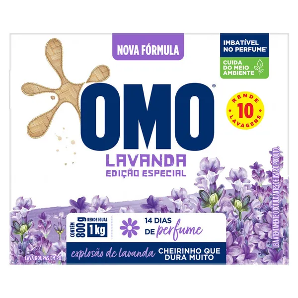 Lava-Roupas em Pó Omo Lavanda 800g