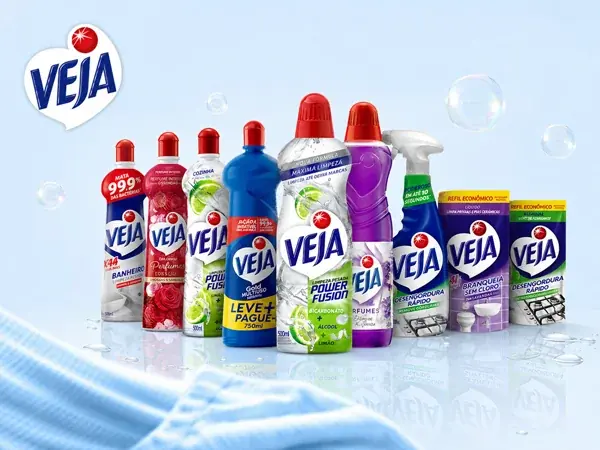 Linha de produtos Veja